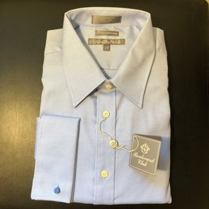 PREMIUM BOULEVARD CLUB LIGHT BLUE DRESS SHIRT SIZE 17 1/2  34/35